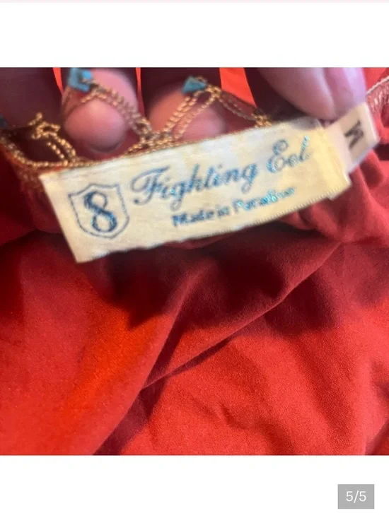 Fighting Eel Red Scoop Neck Embellished Tank - Picture 5 of 5